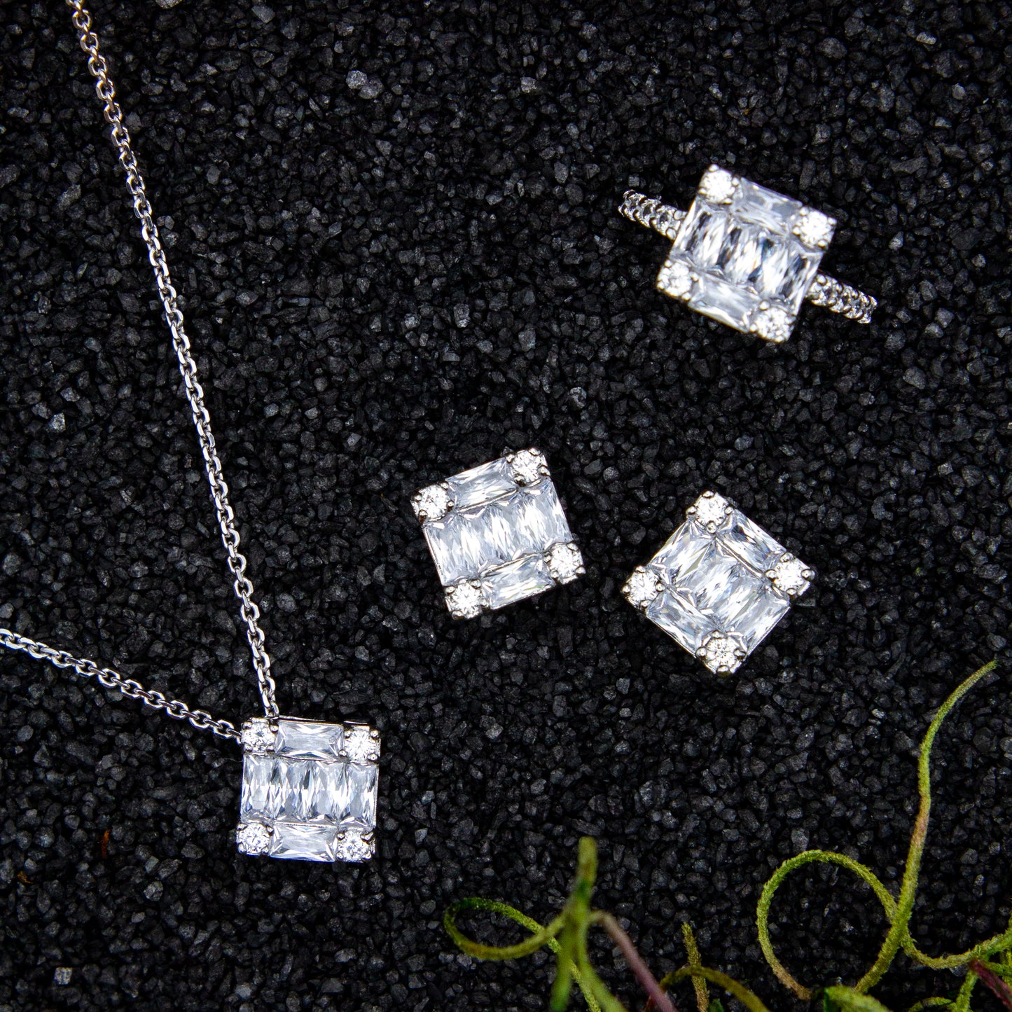 A1158- Contemporary Square CZ ring