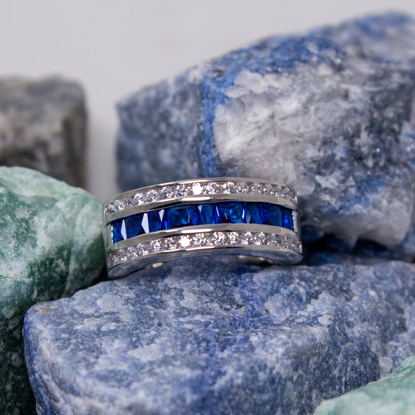NR2123B- Sapphire CZ Cocktail Band