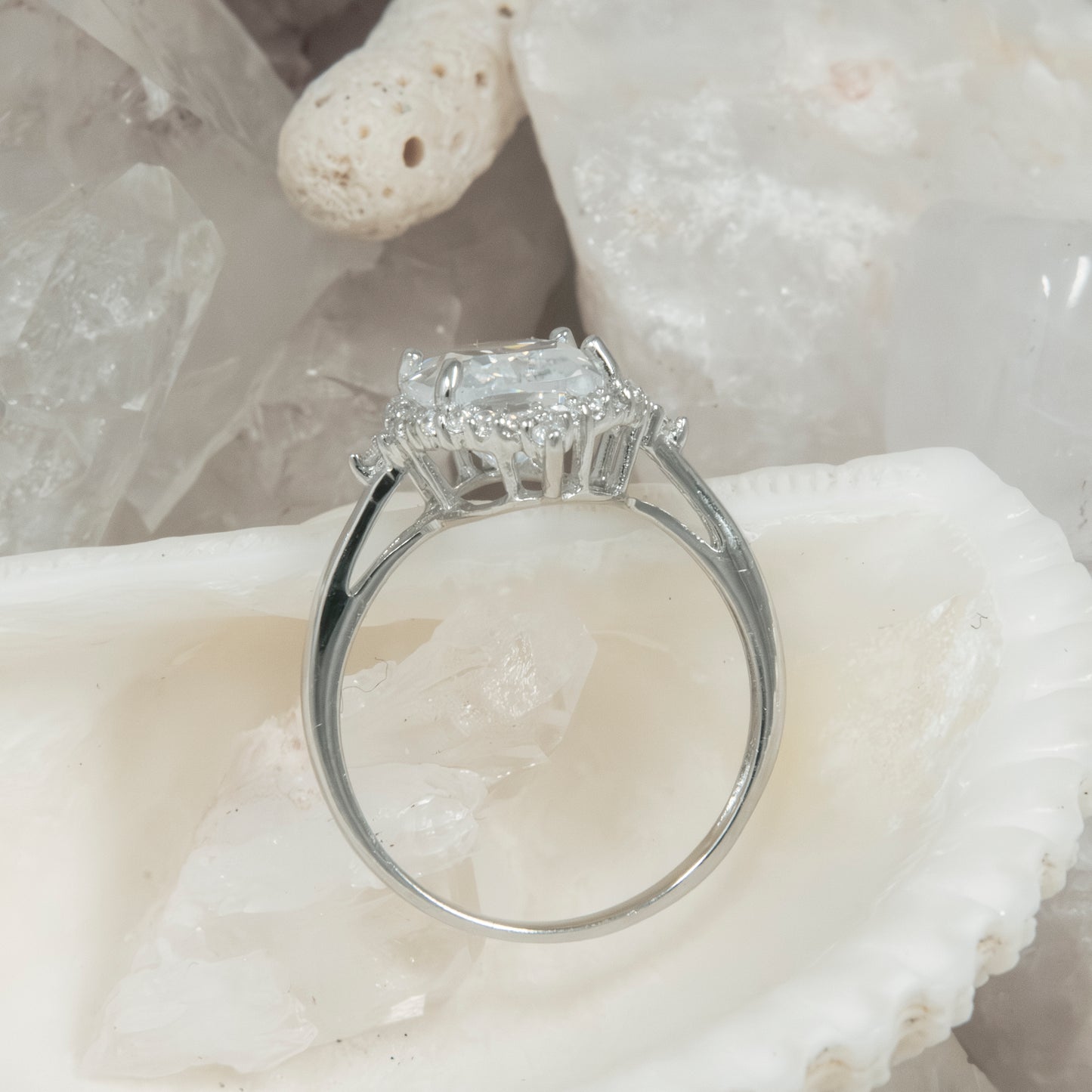 NR3603SP- Vintage cushion-cut CZ ring