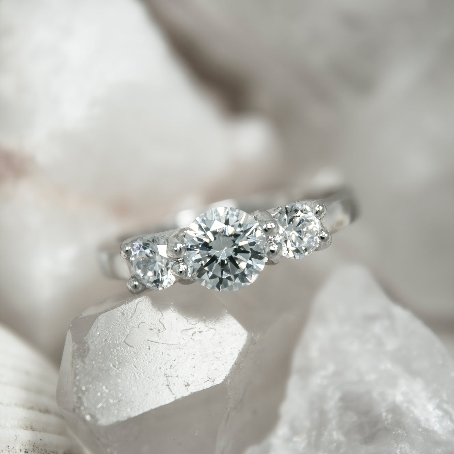 ER047- Past, Present, Future CZ ring
