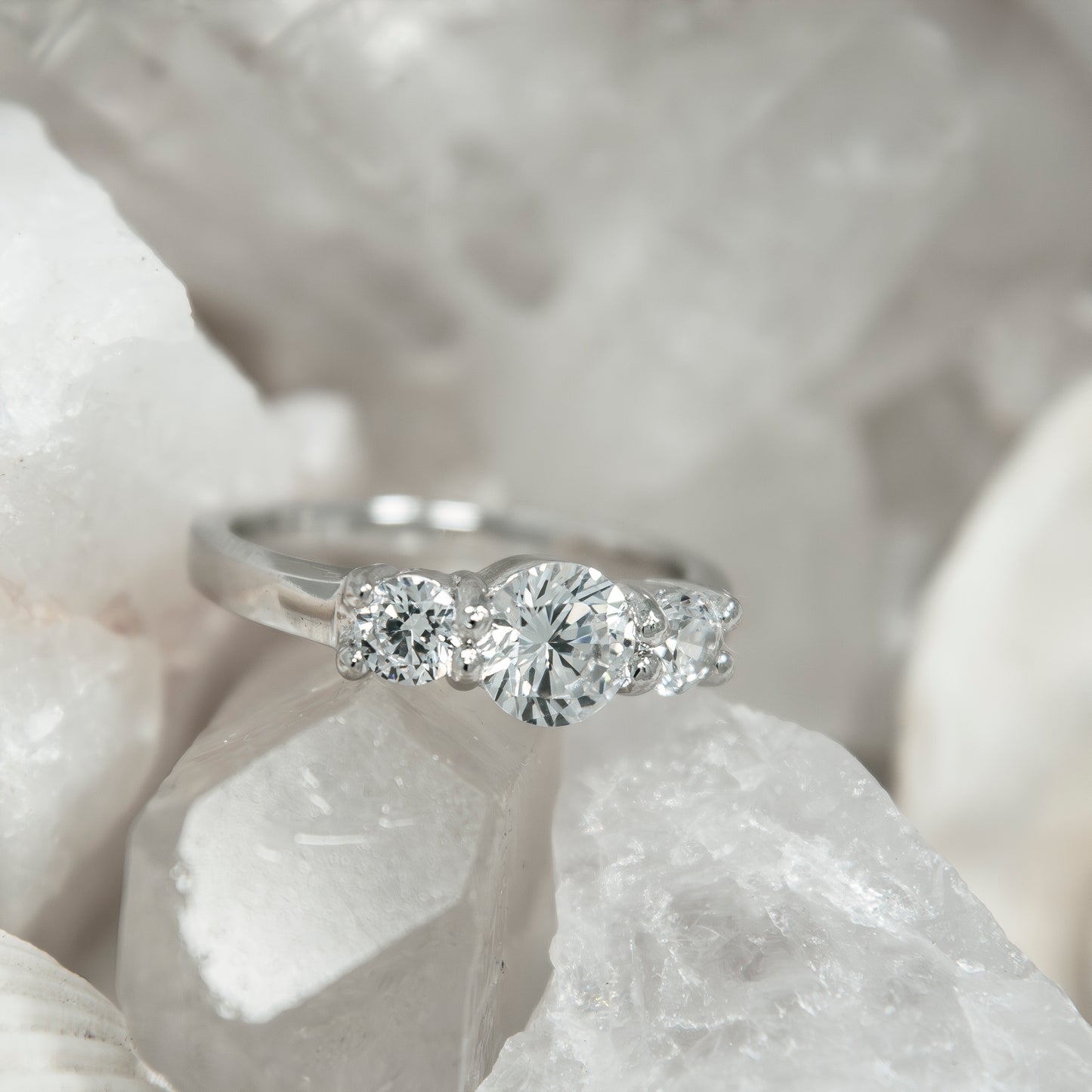 ER047- Past, Present, Future CZ ring