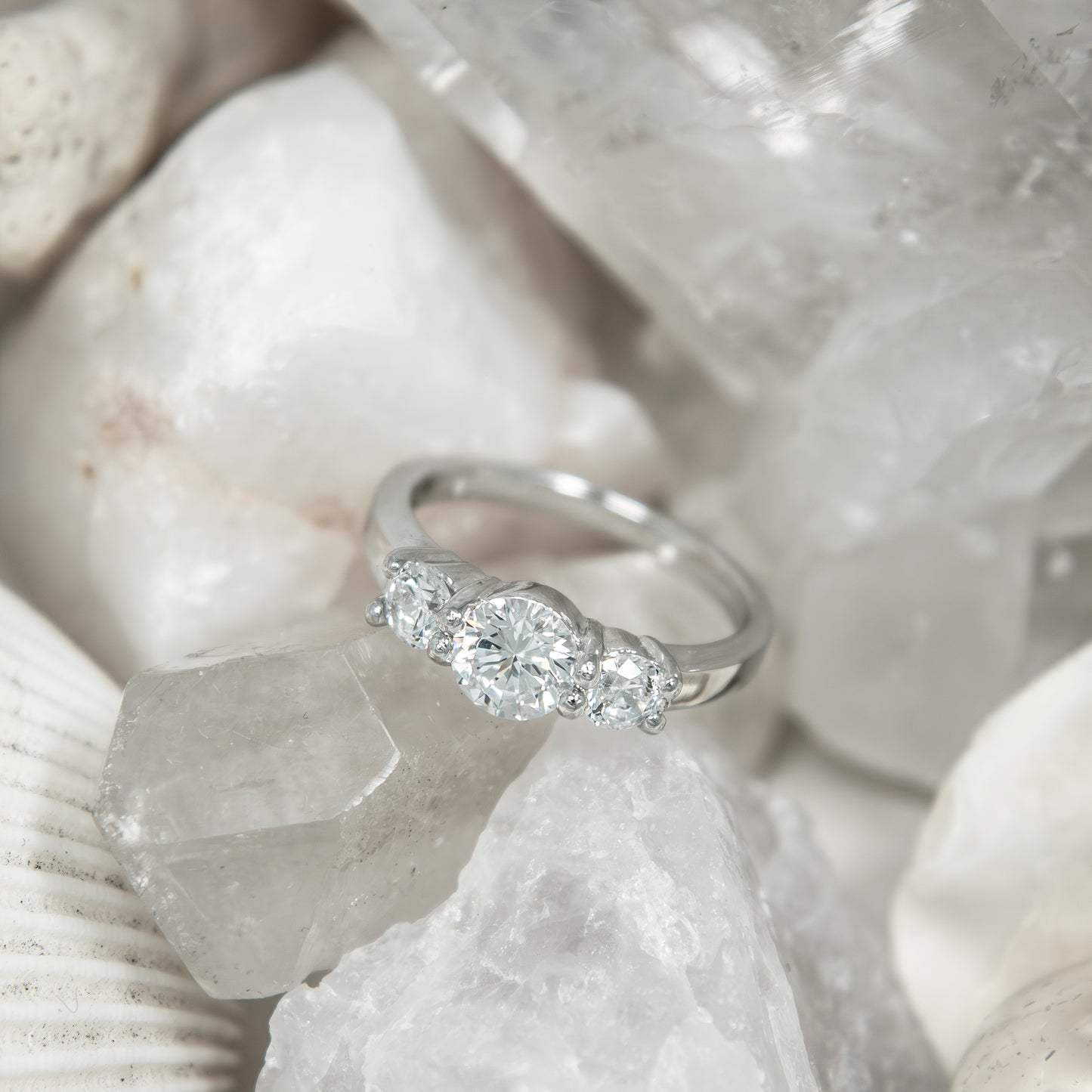 ER047- Past, Present, Future CZ ring